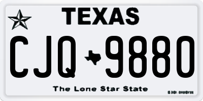 TX license plate CJQ9880