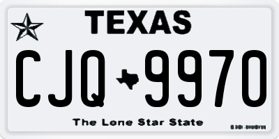 TX license plate CJQ9970