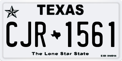 TX license plate CJR1561