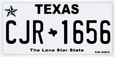 TX license plate CJR1656