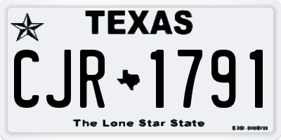 TX license plate CJR1791