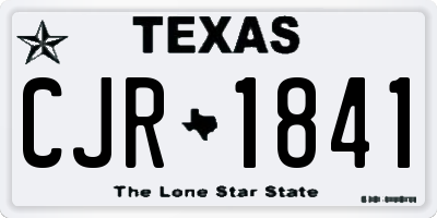 TX license plate CJR1841