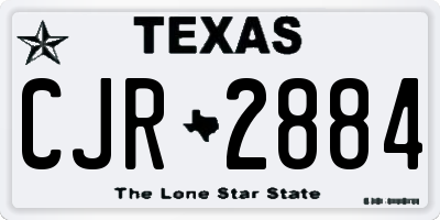 TX license plate CJR2884