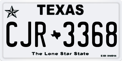 TX license plate CJR3368
