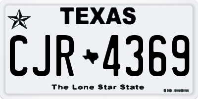 TX license plate CJR4369