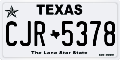 TX license plate CJR5378