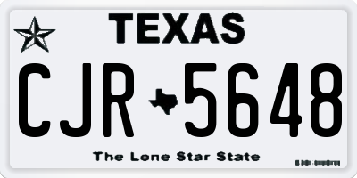 TX license plate CJR5648