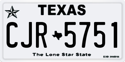 TX license plate CJR5751