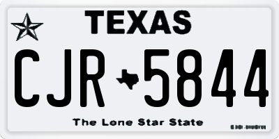 TX license plate CJR5844