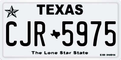 TX license plate CJR5975