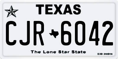 TX license plate CJR6042