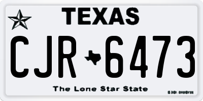 TX license plate CJR6473