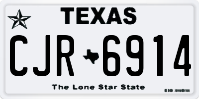 TX license plate CJR6914
