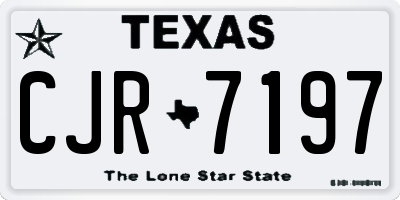 TX license plate CJR7197