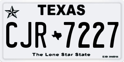 TX license plate CJR7227
