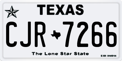 TX license plate CJR7266