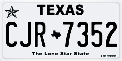 TX license plate CJR7352