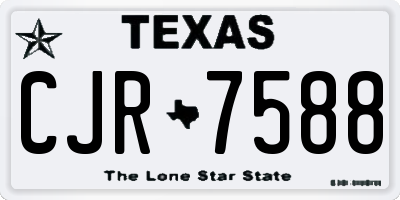 TX license plate CJR7588
