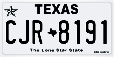 TX license plate CJR8191