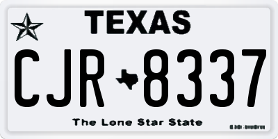 TX license plate CJR8337