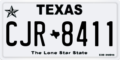 TX license plate CJR8411