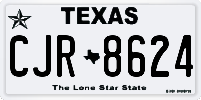TX license plate CJR8624