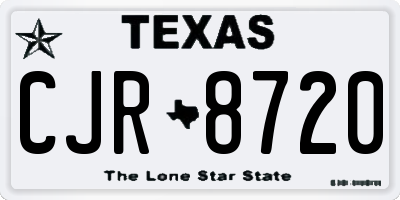 TX license plate CJR8720