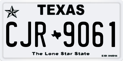TX license plate CJR9061