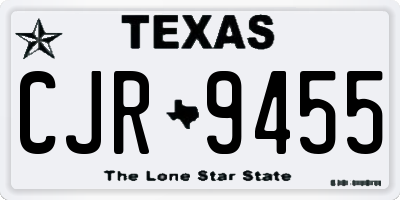 TX license plate CJR9455