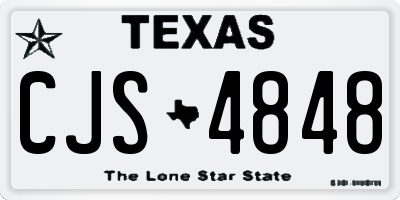 TX license plate CJS4848