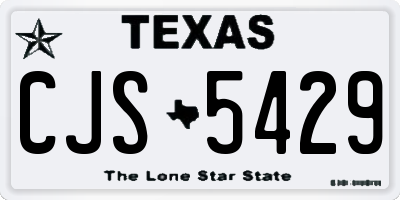 TX license plate CJS5429