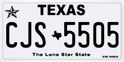 TX license plate CJS5505