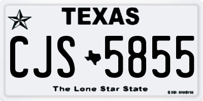 TX license plate CJS5855