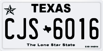 TX license plate CJS6016