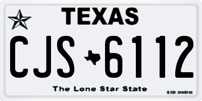 TX license plate CJS6112