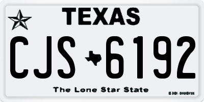 TX license plate CJS6192