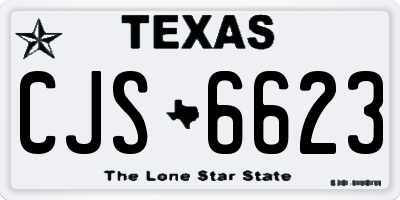 TX license plate CJS6623