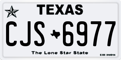 TX license plate CJS6977