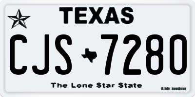 TX license plate CJS7280