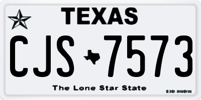 TX license plate CJS7573
