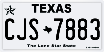 TX license plate CJS7883