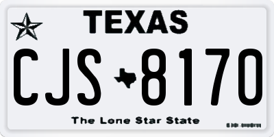 TX license plate CJS8170