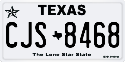 TX license plate CJS8468