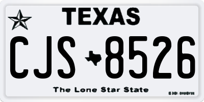 TX license plate CJS8526