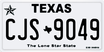 TX license plate CJS9049
