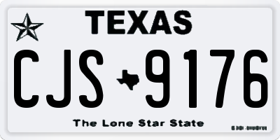 TX license plate CJS9176
