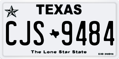 TX license plate CJS9484
