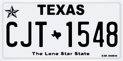 TX license plate CJT1548