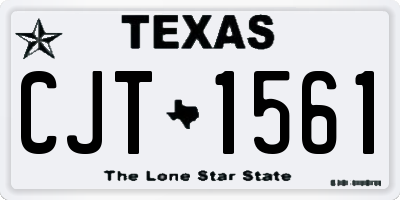 TX license plate CJT1561