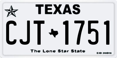 TX license plate CJT1751